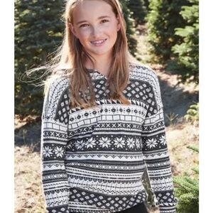 Matilda Jane 435 White & Black Fair Isle Ice Princess Sweater size 8